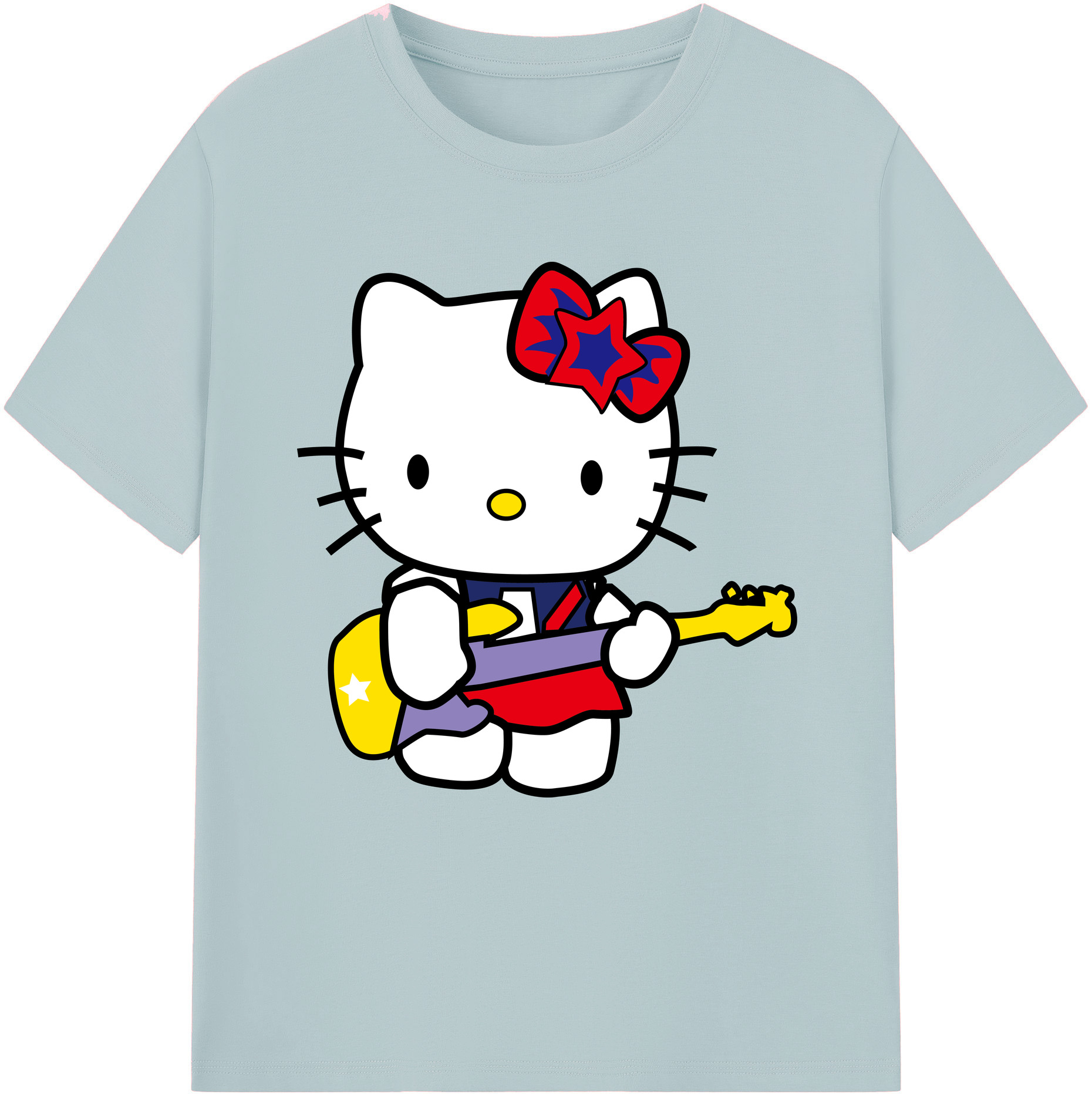 （画像用） Hello Kitty ハローキティ 綿100％半袖Tシャツ（フロントプリント）